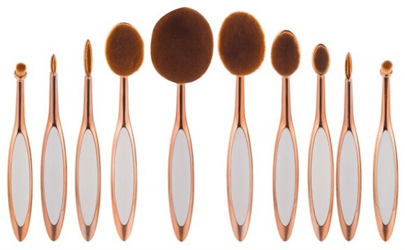 Beauty Experts Set of 10 Oval Beauty Brushes – Elevate Your Makeup Routine - GNS Beauty & Personal Care