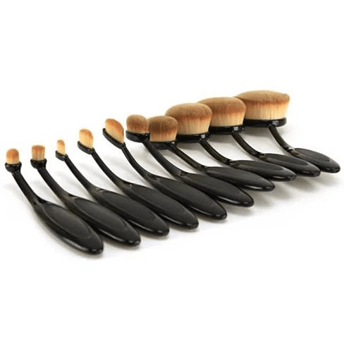 Beauty Experts Set of 10 Oval Beauty Brushes – Elevate Your Makeup Routine - GNS Beauty & Personal Care