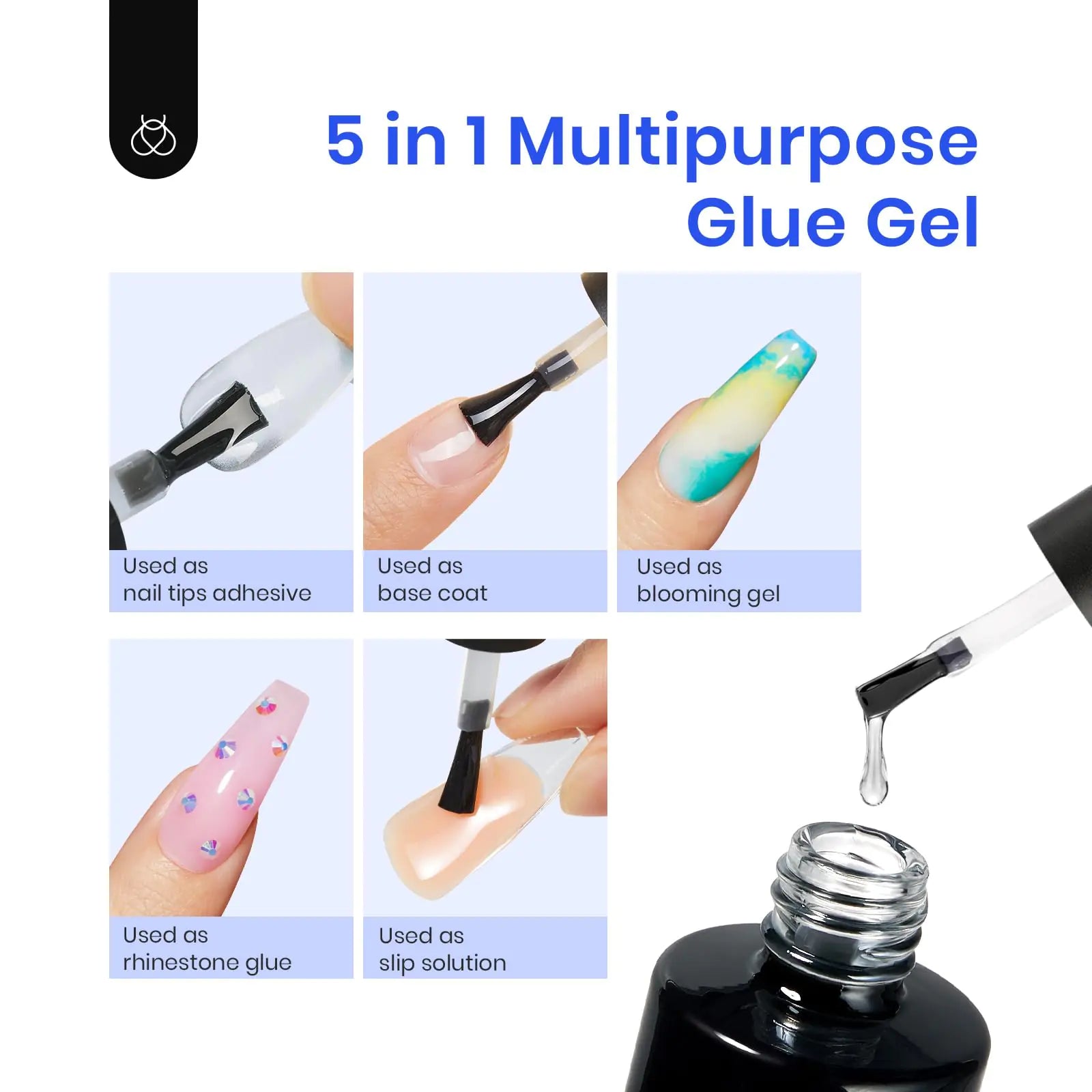 Beetles Gel Nail Extension Kit - 500 Short Almond Tips & UV Lamp - GNS Beauty & Personal Care