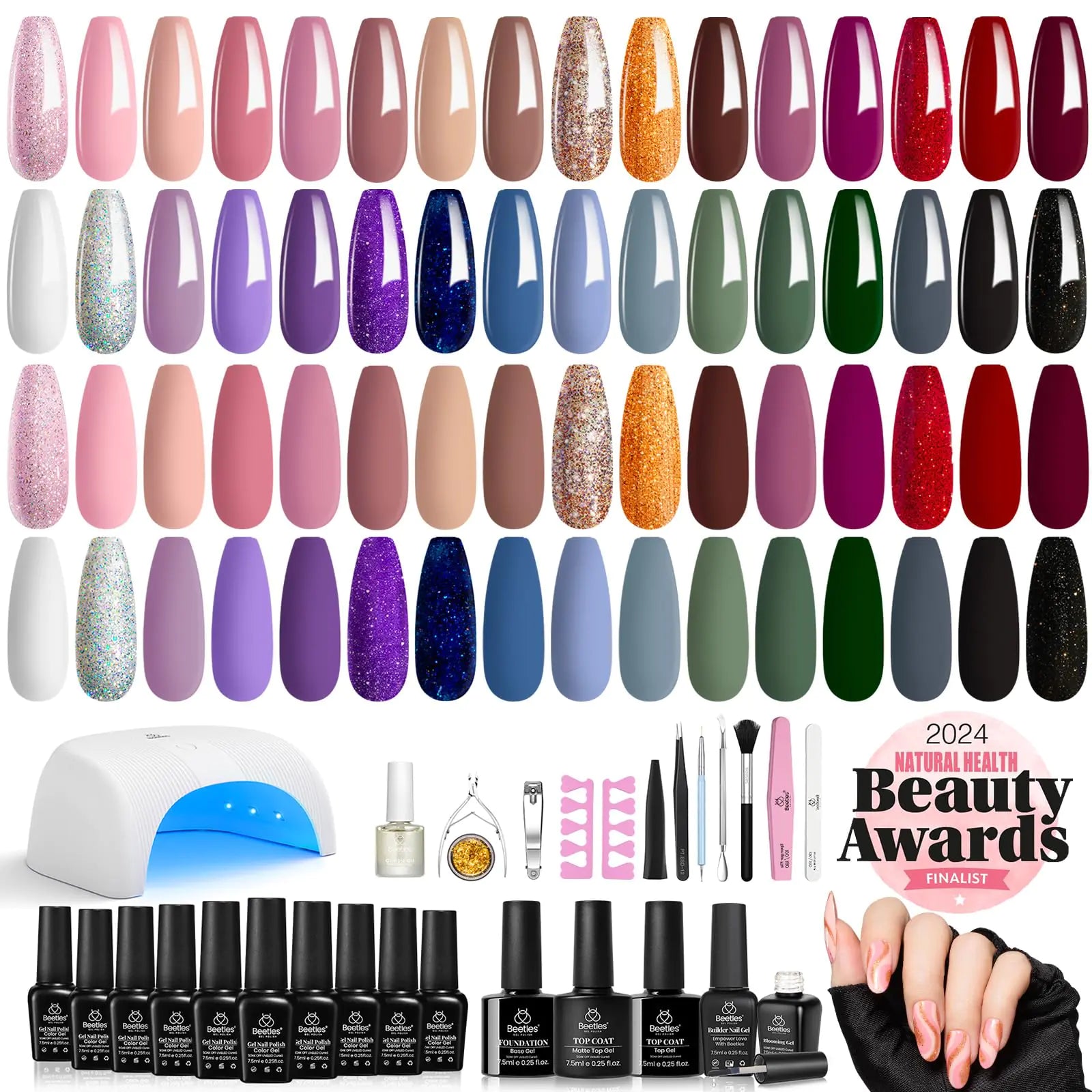 Beetles Gel Nail Polish Kit – 53PCS for Stunning, Long - Lasting Nails - GNS Beauty & Personal Care