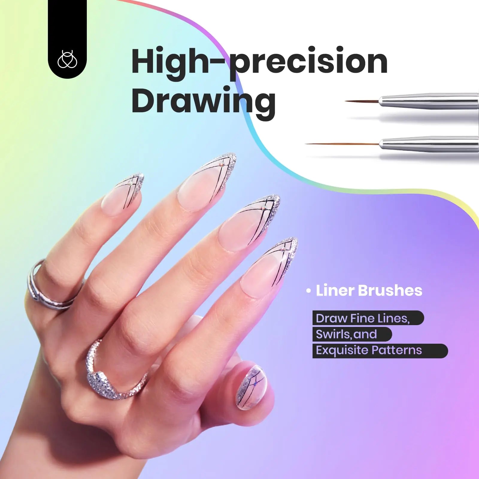 Beetles Nail Art Brushes Set - 6pc Gel Polish Nail Pen Kit - GNS Beauty & Personal Care