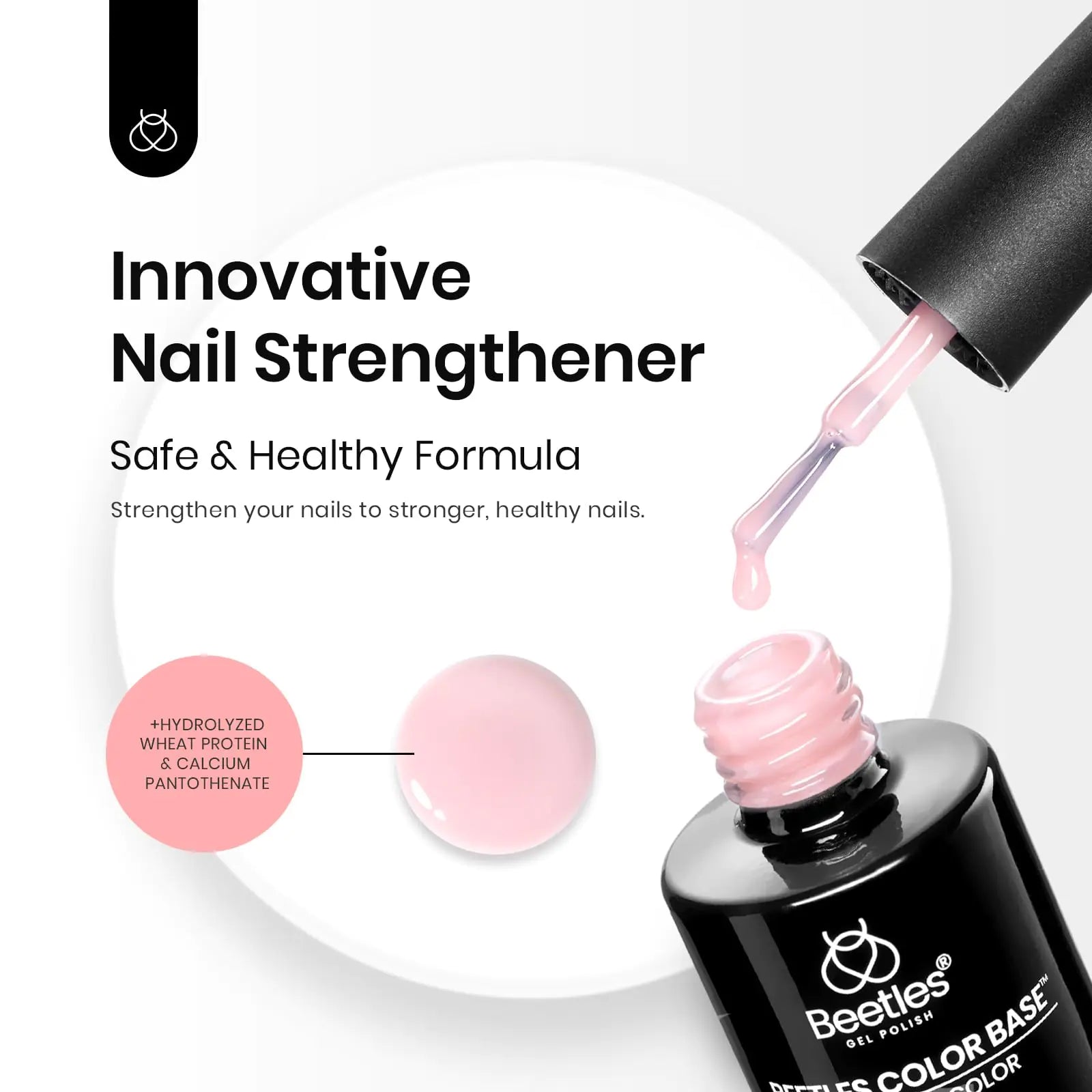 Beetles Nude Gel Nail Polish - 15ml All - in - One Base & Strengthener - GNS Beauty & Personal Care