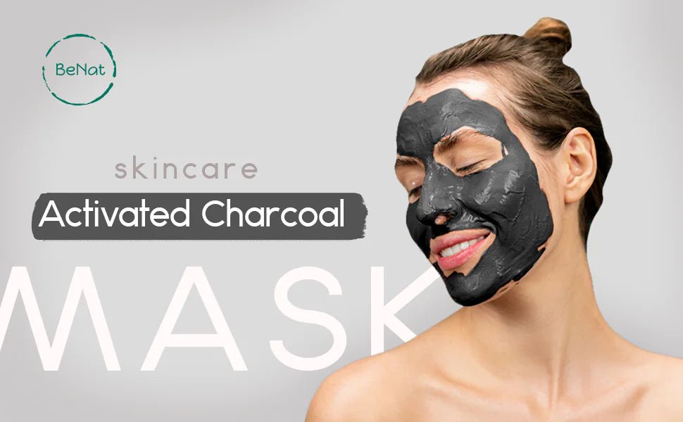 BeNat 2 - Pack Activated Charcoal Facial Mask - Deep - Pore Detox & Cleansing - GNS Beauty & Personal Care