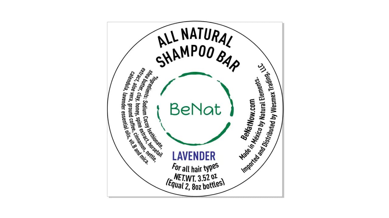 BeNat All - Natural Shampoo Bar - Plastic - Free & Nourishing - GNS Beauty & Personal Care