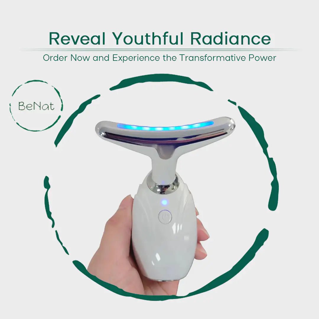 BeNat Neck & Face Lifting LED Therapy Device - Anti - Wrinkle & Skin Rejuvenation - GNS Beauty & Personal Care