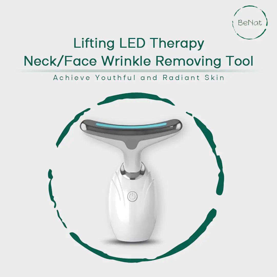 BeNat Neck & Face Lifting LED Therapy Device - Anti - Wrinkle & Skin Rejuvenation - GNS Beauty & Personal Care