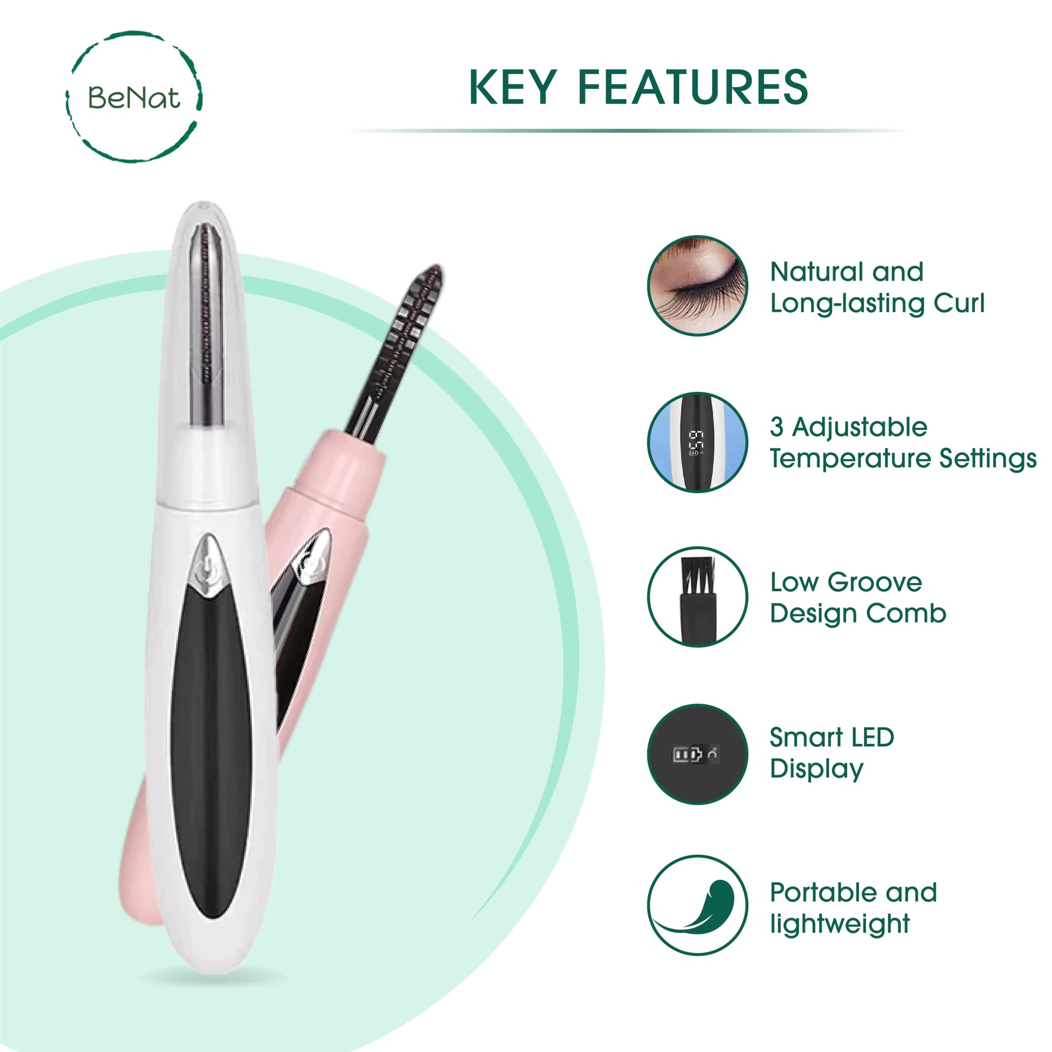 BeNat The Effortless Beauty Kit - Rechargeable & Eco - Friendly 3 - in - 1 Set - GNS Beauty & Personal Care
