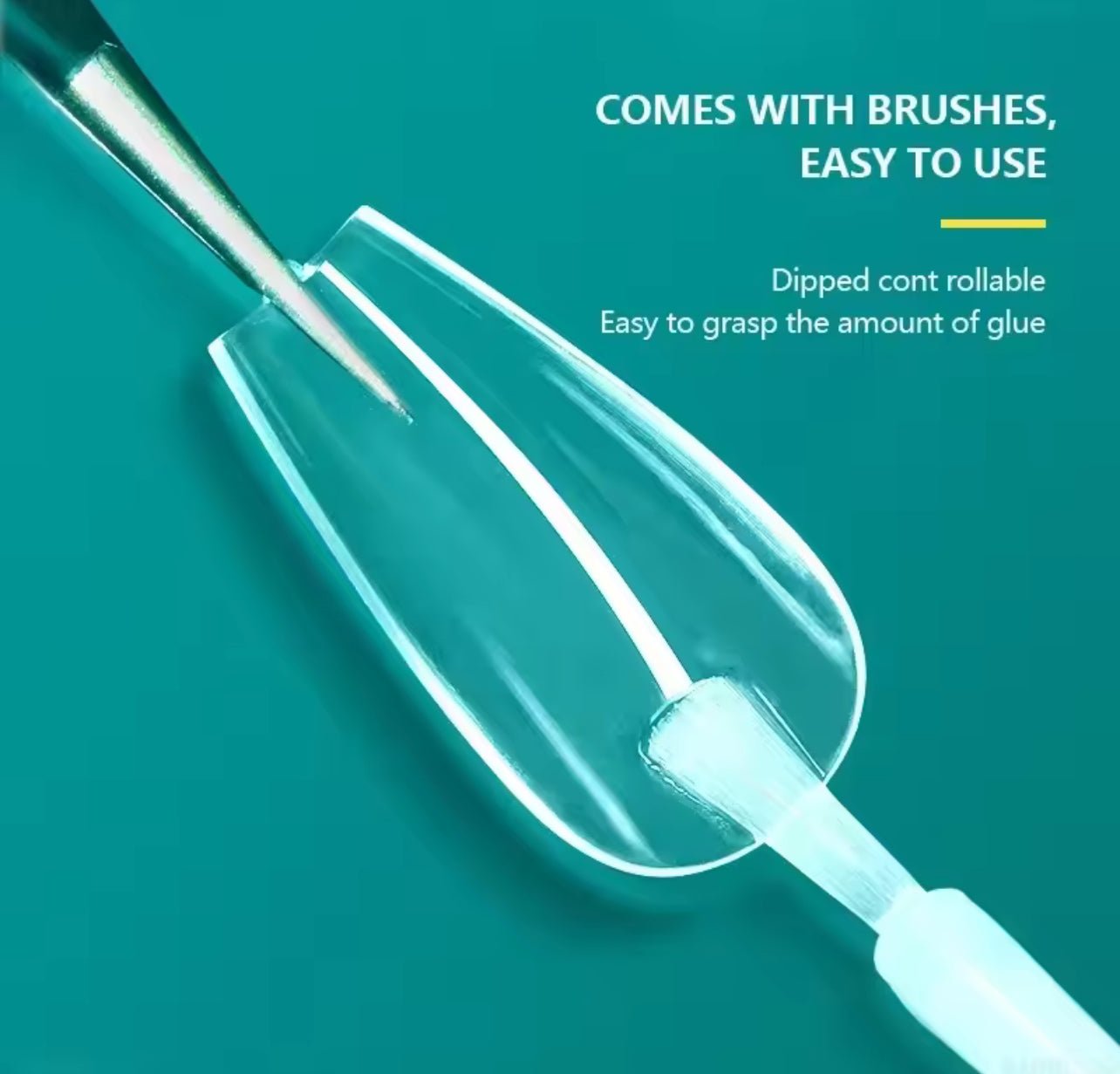 Brush - On Nail Glue – Strong Hold, Seamless Application, Zero Damage - GNS Beauty & Personal Care