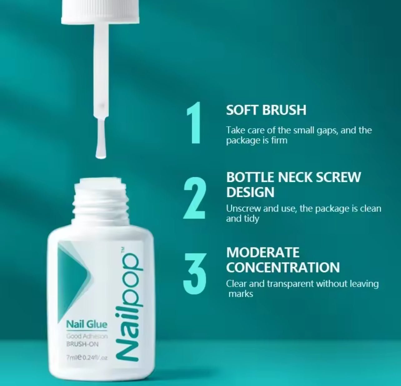 Brush - On Nail Glue – Strong Hold, Seamless Application, Zero Damage - GNS Beauty & Personal Care