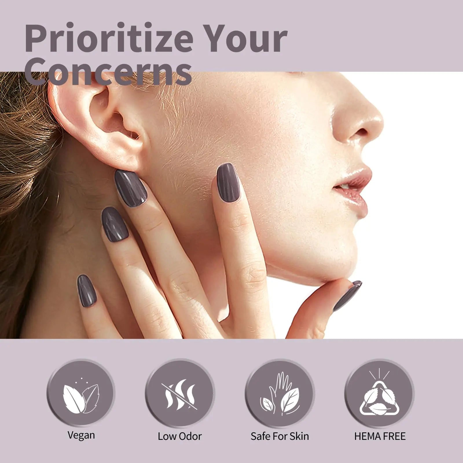 CANNI Dark Grey Gel Nail Polish - High Gloss Soak Off UV Gel - GNS Beauty & Personal Care