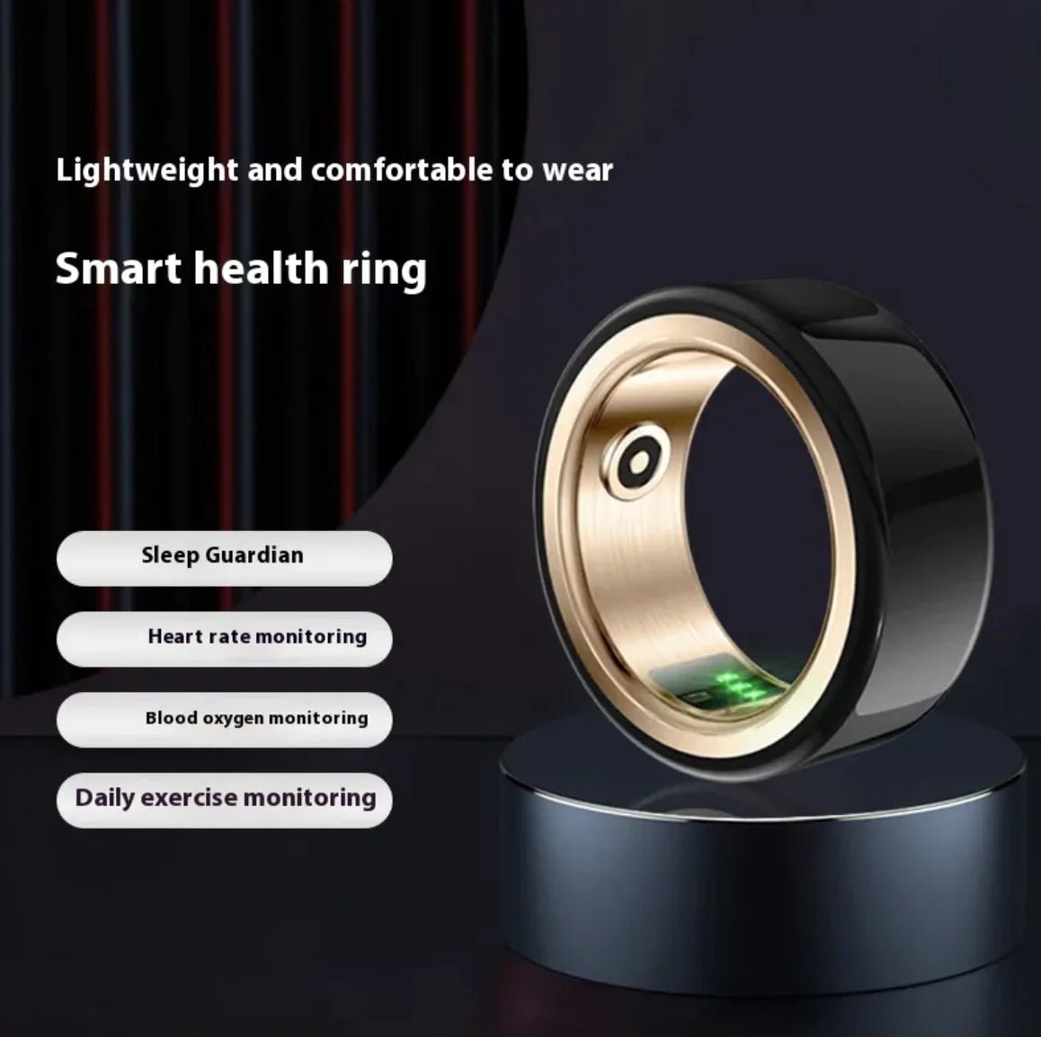 Ceramic Health Monitoring Smart Ring – Stylish, Smart & Wellness - Focused - GNS Beauty & Personal Care