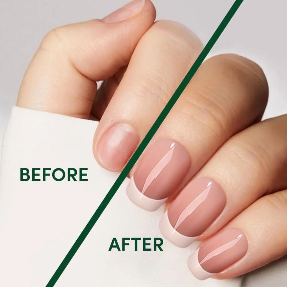 Classic French Square Nails – Long - Lasting, Reusable Press - On Kit - GNS Beauty & Personal Care