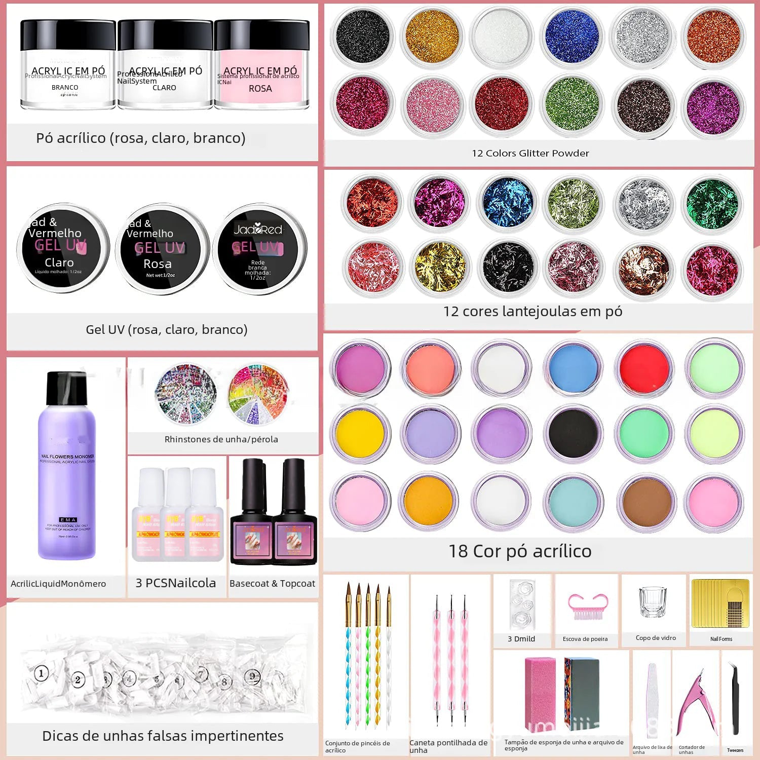 Complete Nail Kit with 42 Colors – Perfect for Beginners & Professionals - GNS Beauty & Personal Care
