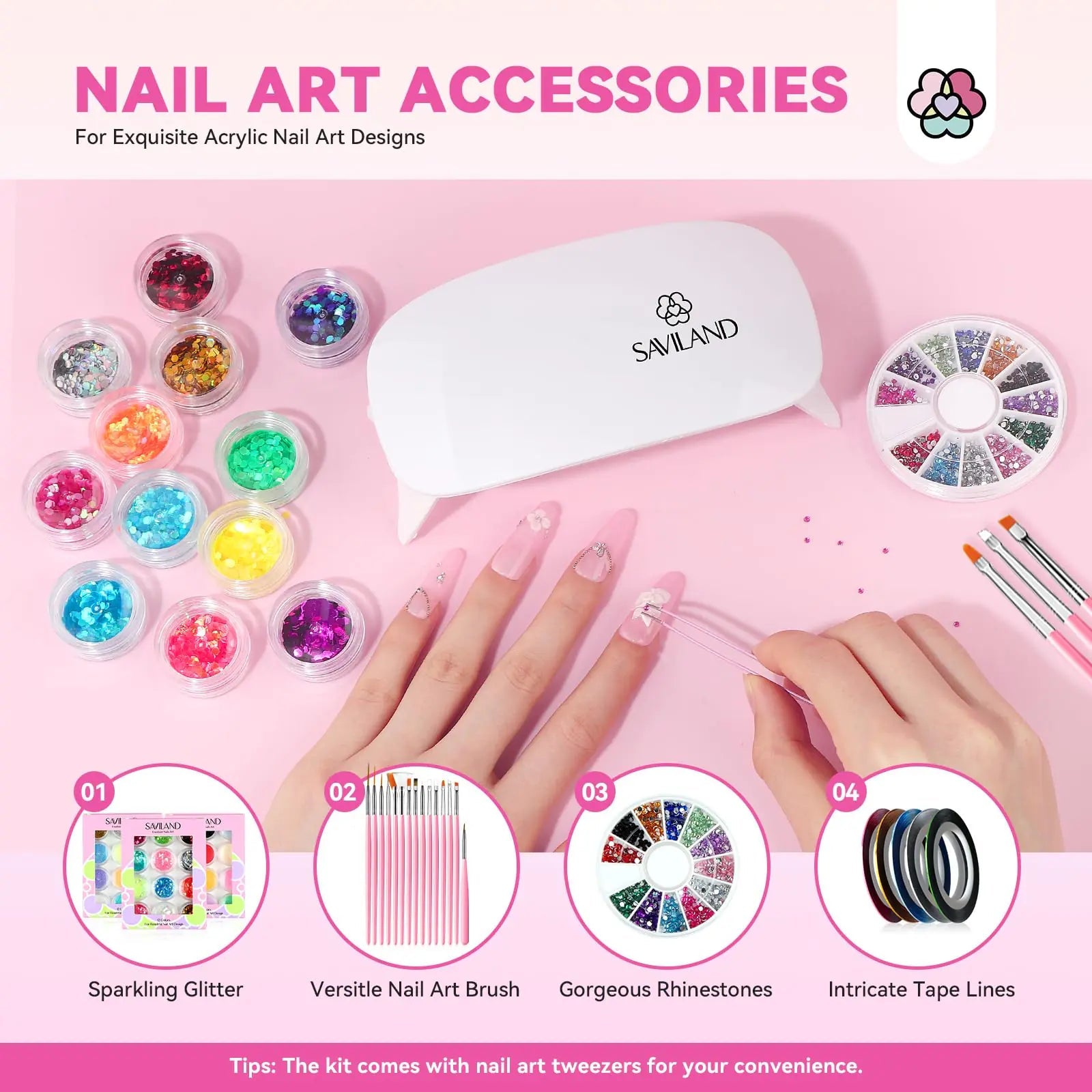 Complete SAVILAND Acrylic Nail Kit with Drill for Beginners - GNS Beauty & Personal Care