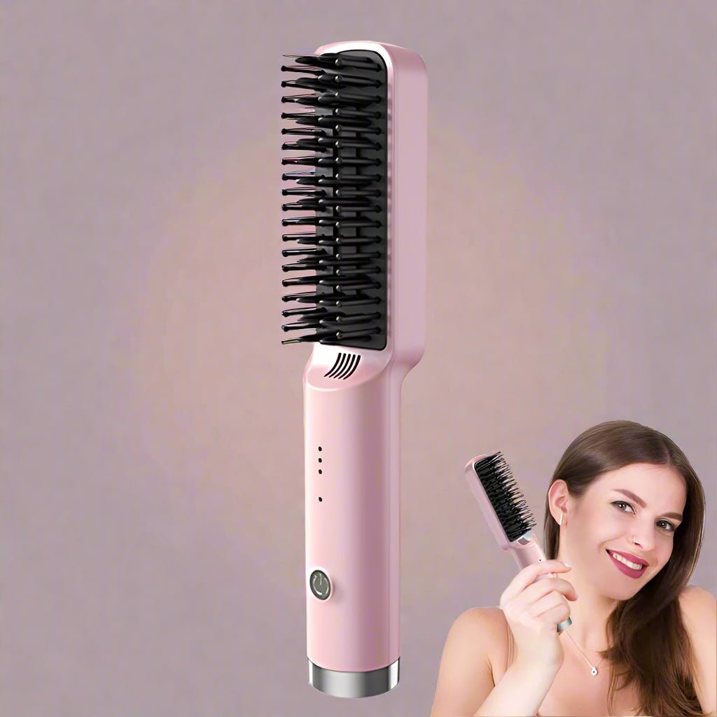 ✨ Corded Hair Straightener Brush – Smooth, Frizz - Free Styling Anytime - GNS Beauty & Personal Care