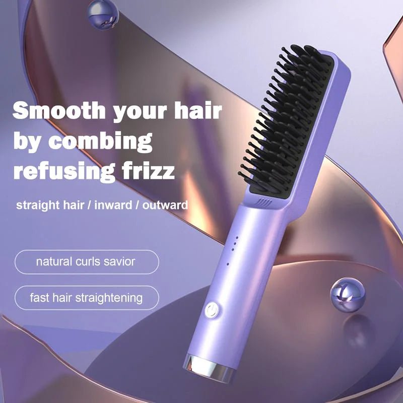 ✨ Corded Hair Straightener Brush – Smooth, Frizz - Free Styling Anytime - GNS Beauty & Personal Care