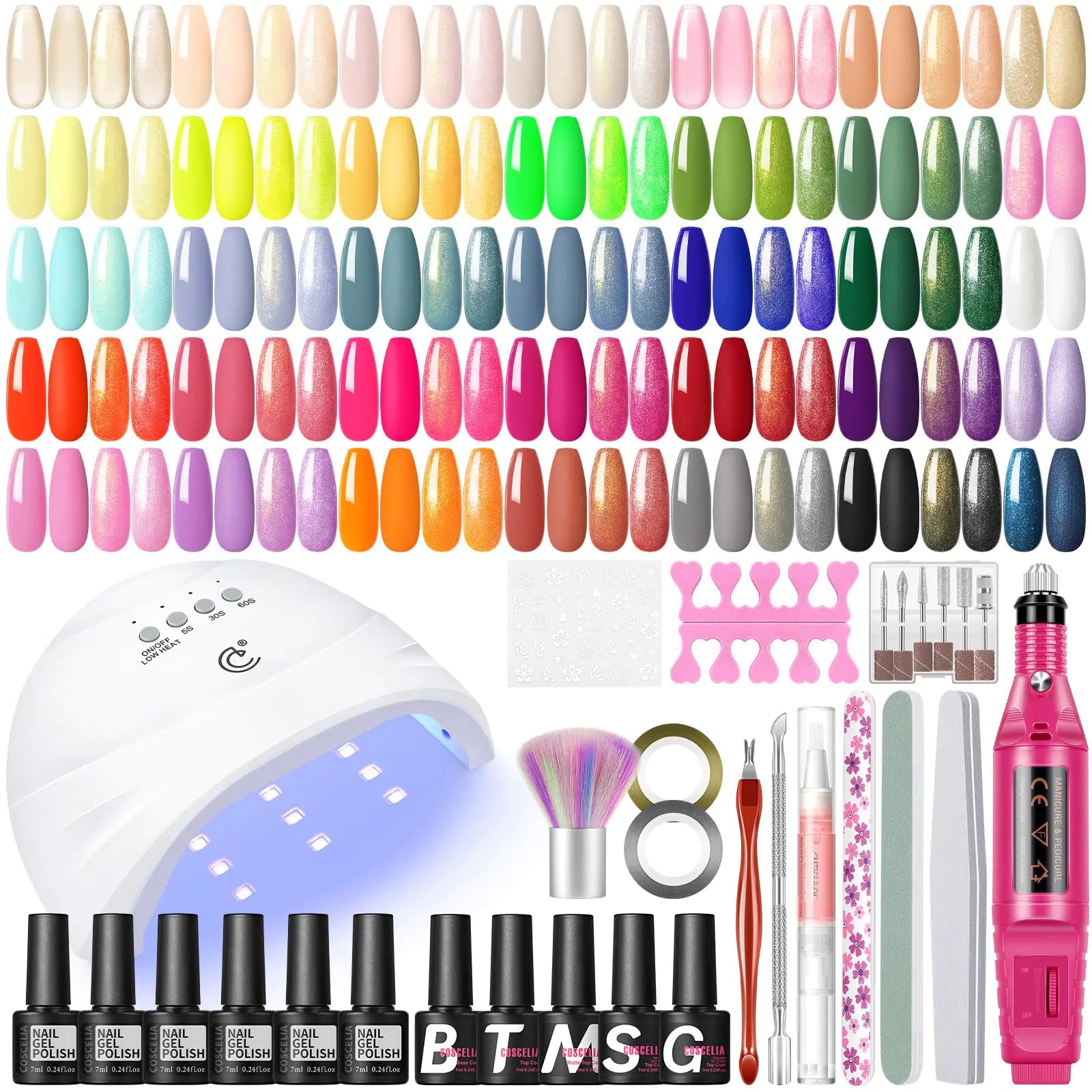 COSCELIA Gel Nail Polish Kit – 35 Colors for Stunning, Long - Lasting Nails - GNS Beauty & Personal Care