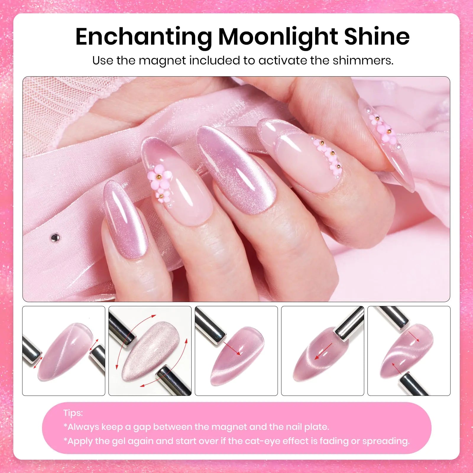 DIY Cat Eye Gel Nail Polish - Beetles Holographic Glitter 15ML - GNS Beauty & Personal Care