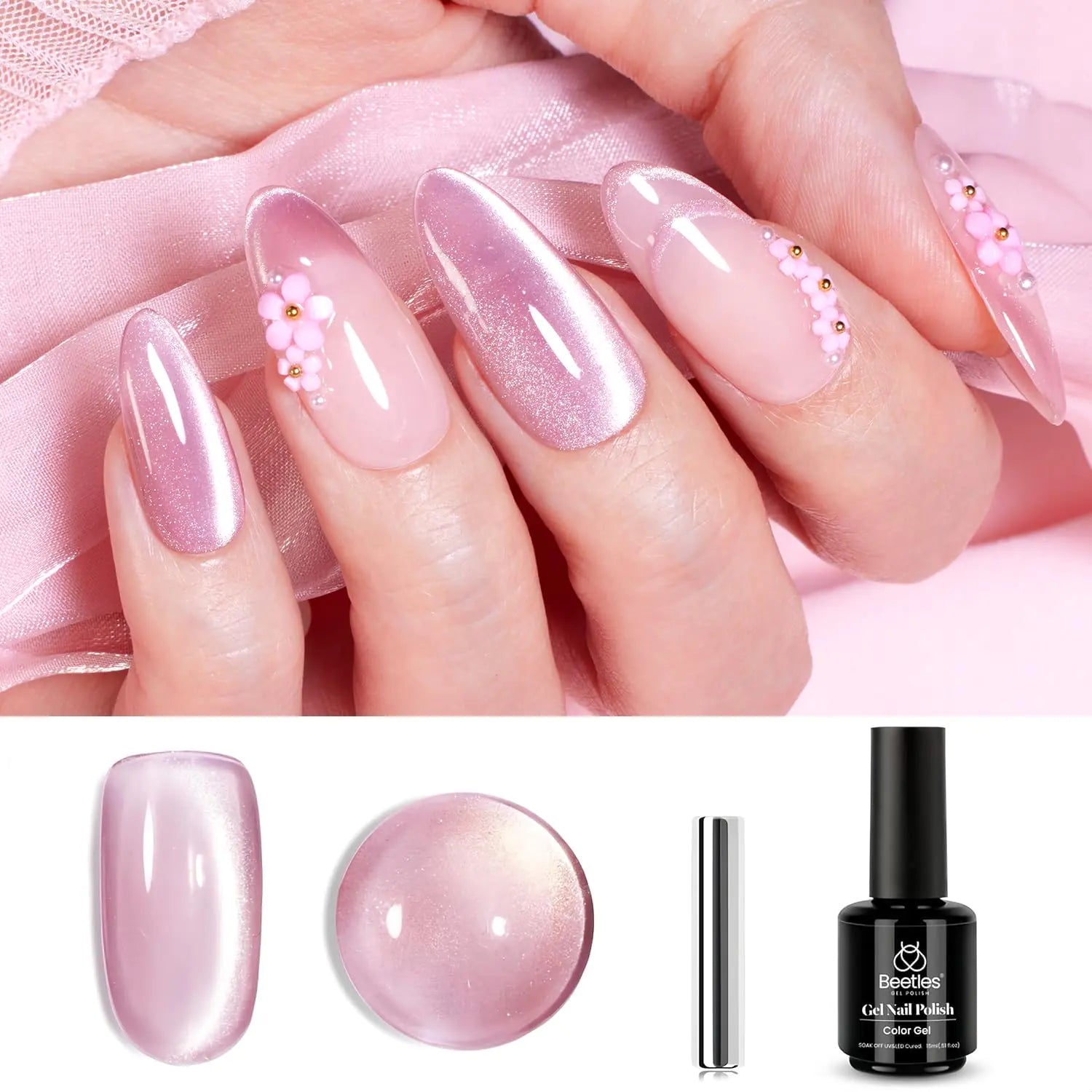 DIY Cat Eye Gel Nail Polish - Beetles Holographic Glitter 15ML - GNS Beauty & Personal Care