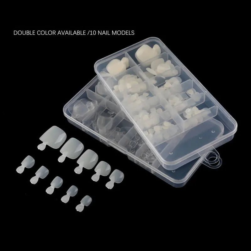 Easy Apply Natural White False Toenails – Salon - Quality Glam at Home - GNS Beauty & Personal Care