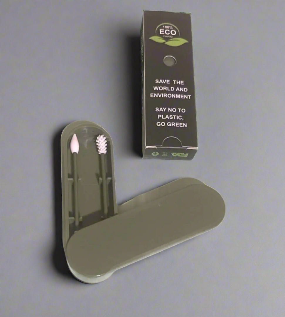 Eco - Friendly Cotton Swabs – Reusable Silicone Swabs 2 - Pack - GNS Beauty & Personal Care