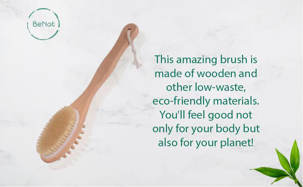 Eco - Friendly Wooden Bath & Body Massage Brush - GNS Beauty & Personal Care
