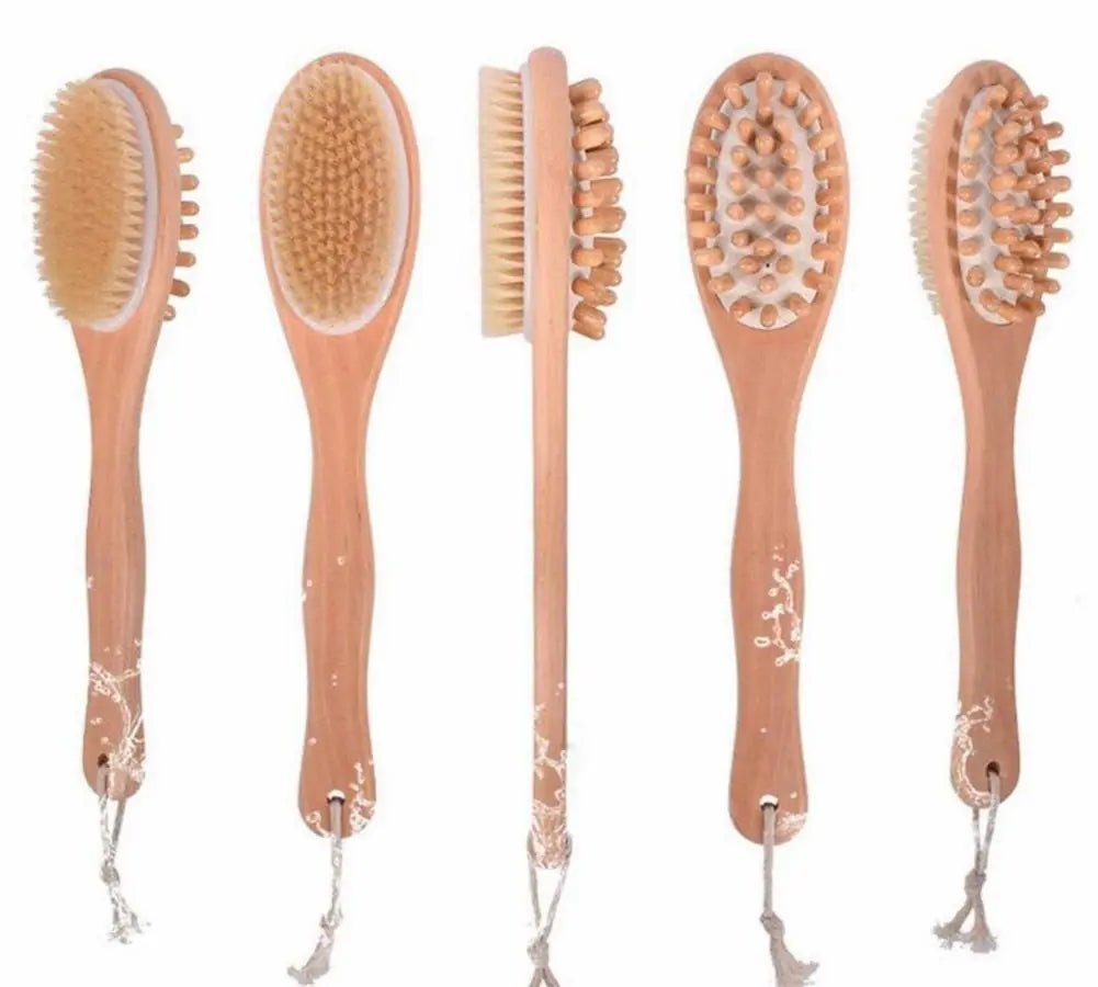Eco - Friendly Wooden Bath & Body Massage Brush - GNS Beauty & Personal Care