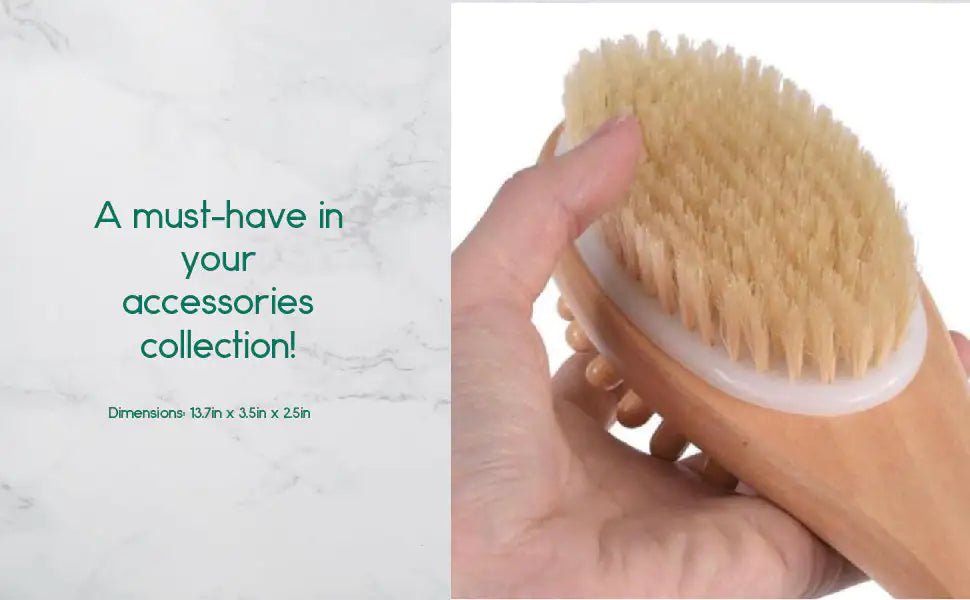 Eco - Friendly Wooden Bath & Body Massage Brush - GNS Beauty & Personal Care
