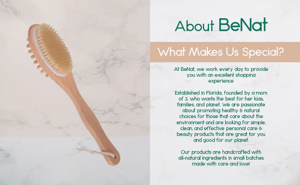 Eco - Friendly Wooden Bath & Body Massage Brush - GNS Beauty & Personal Care