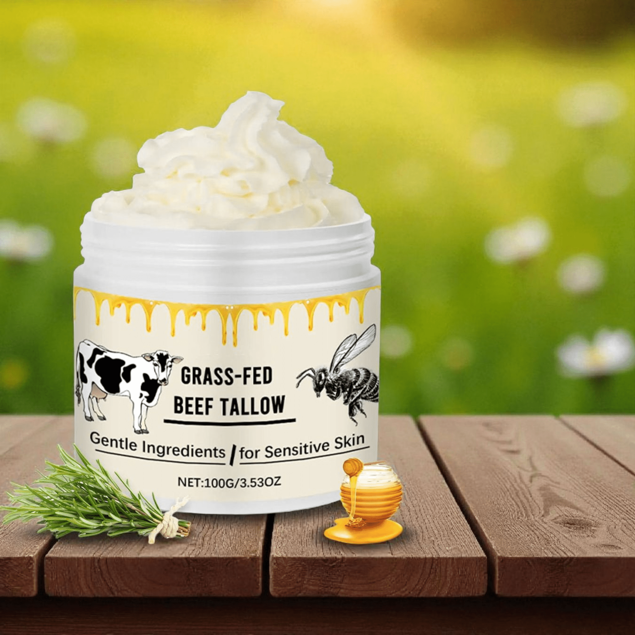 EELHOE Whipped Beef Tallow Moisturizer - Organic Honey Cream for Face & Body - GNS Beauty & Personal Care
