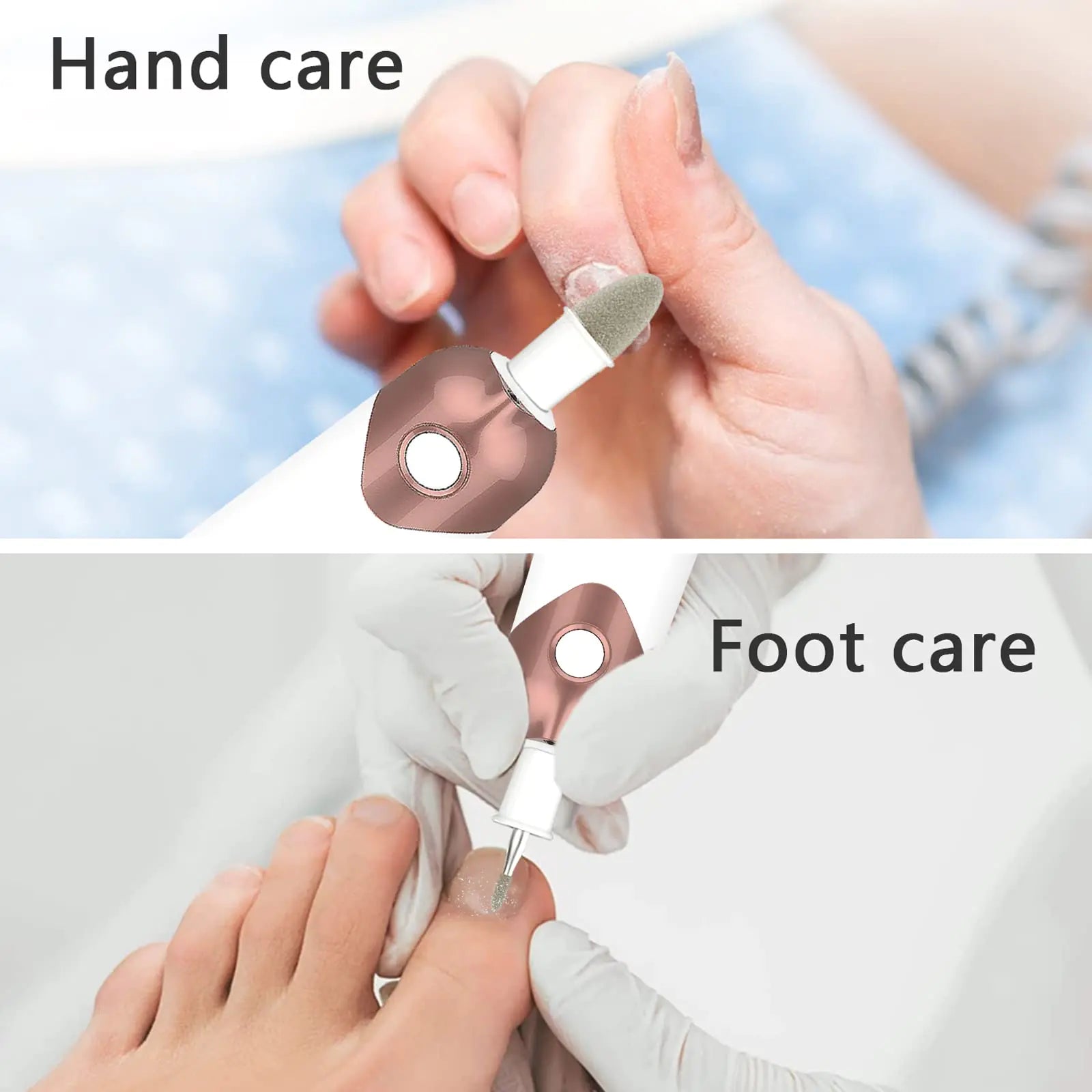 Electric Manicure Pedicure Kit – Nail File & Grinder Set (White) - GNS Beauty & Personal Care