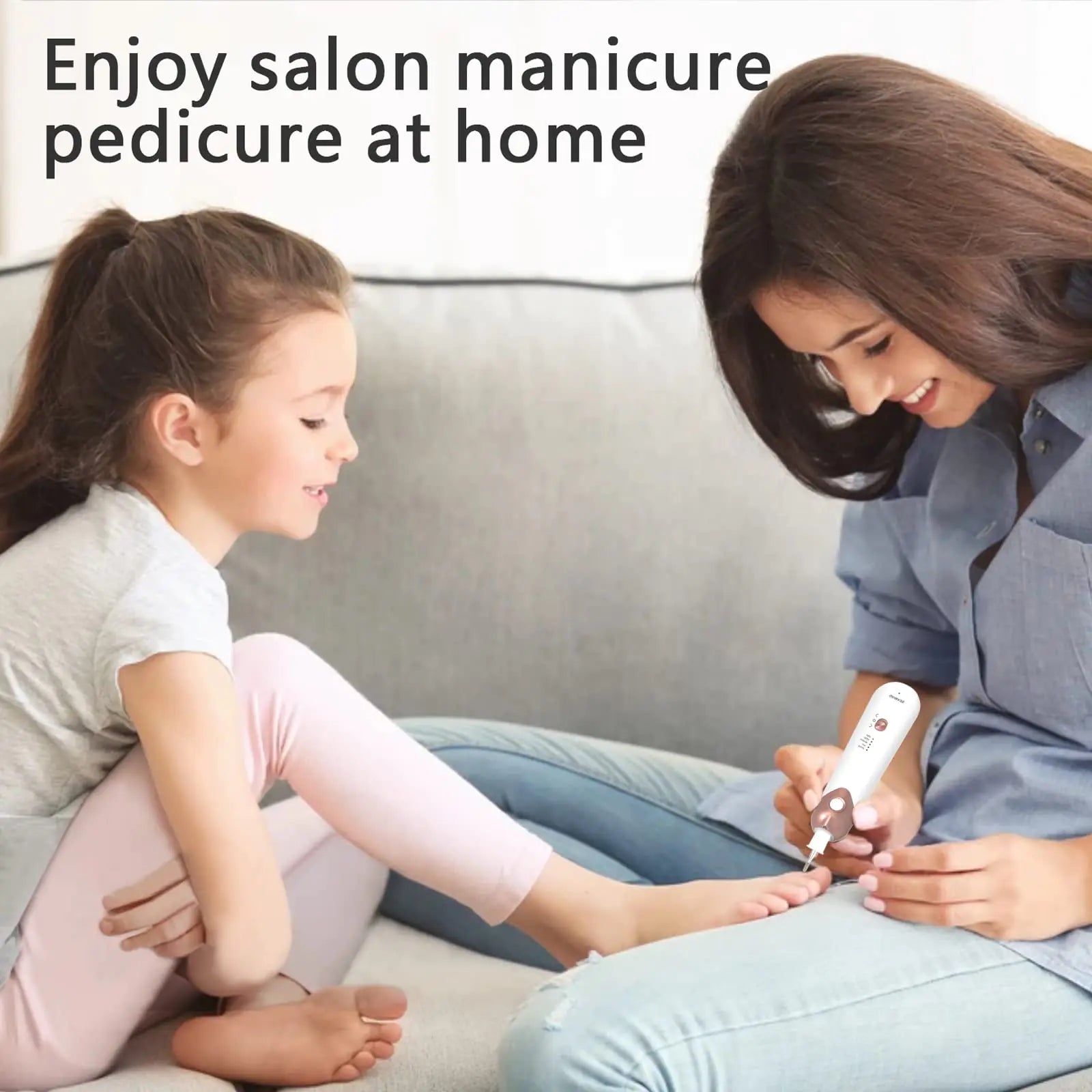 Electric Manicure Pedicure Kit – Nail File & Grinder Set (White) - GNS Beauty & Personal Care