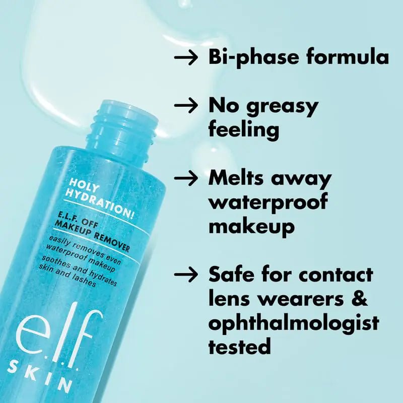 e.l.f. SKIN Holy Hydration Vegan Makeup Remover - 4.3 Fl Oz, Gentle & Cruelty - Free - GNS Beauty & Personal Care