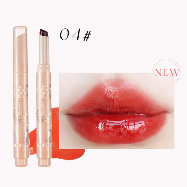 FLORTTE First Kiss Love Stick - Hydrating Jelly Lipstick Pen with Mirror - GNS Beauty & Personal Care