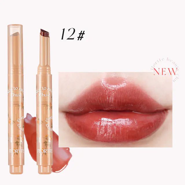 FLORTTE First Kiss Love Stick - Hydrating Jelly Lipstick Pen with Mirror - GNS Beauty & Personal Care