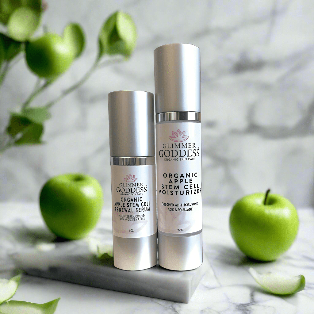 Glimmer Goddess Organic Apple Stem Cell Anti - Aging Duo | Hydrating Serum & Moisturizer for Firm, Radiant Skin - GNS Beauty & Personal Care