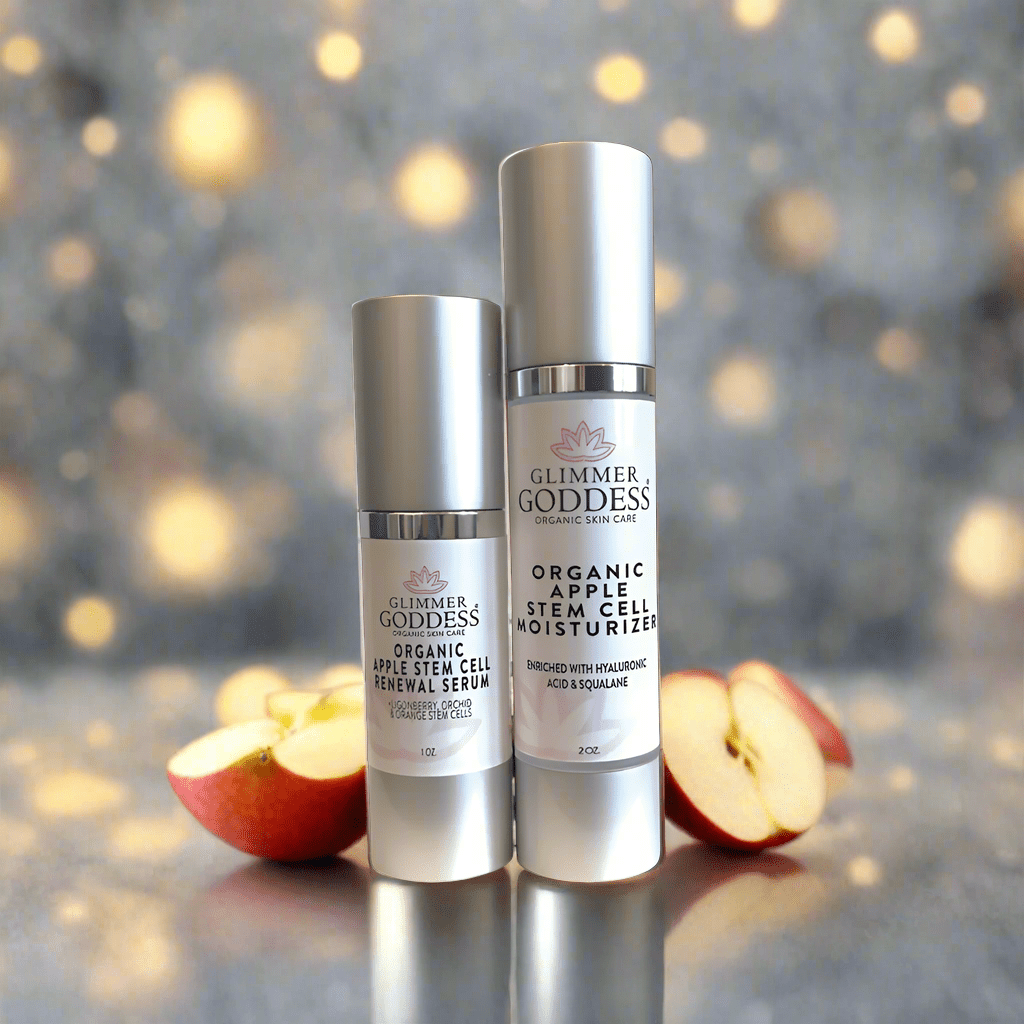 Glimmer Goddess Organic Apple Stem Cell Anti - Aging Duo | Hydrating Serum & Moisturizer for Firm, Radiant Skin - GNS Beauty & Personal Care