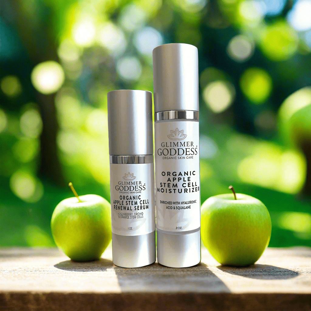 Glimmer Goddess Organic Apple Stem Cell Anti - Aging Duo | Hydrating Serum & Moisturizer for Firm, Radiant Skin - GNS Beauty & Personal Care