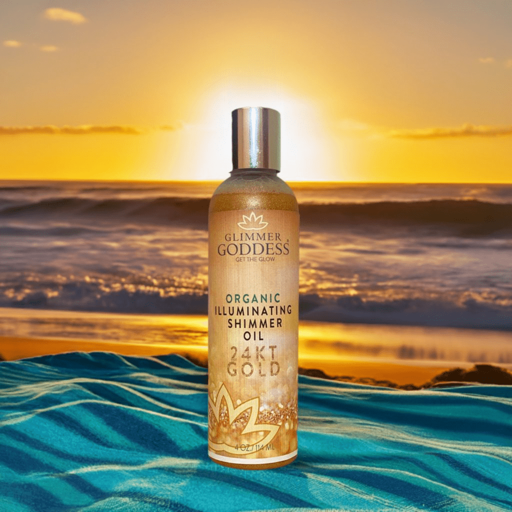 Glimmer Goddess Organic Illuminating Shimmer Body & Face Oils - Radiant Glow & Hydration - GNS Beauty & Personal Care