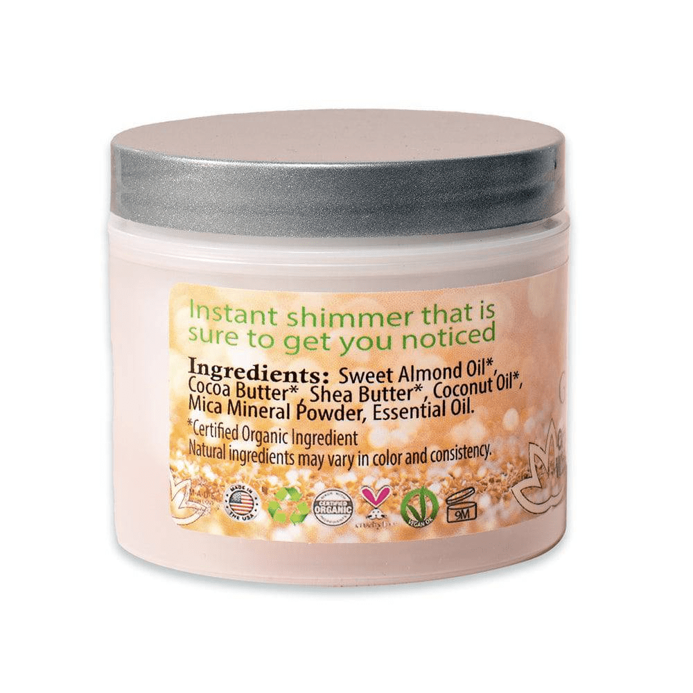 Glimmer Goddess Organic Shimmering Body Butter – Hydrating Luxury for a Radiant Glow - GNS Beauty & Personal Care