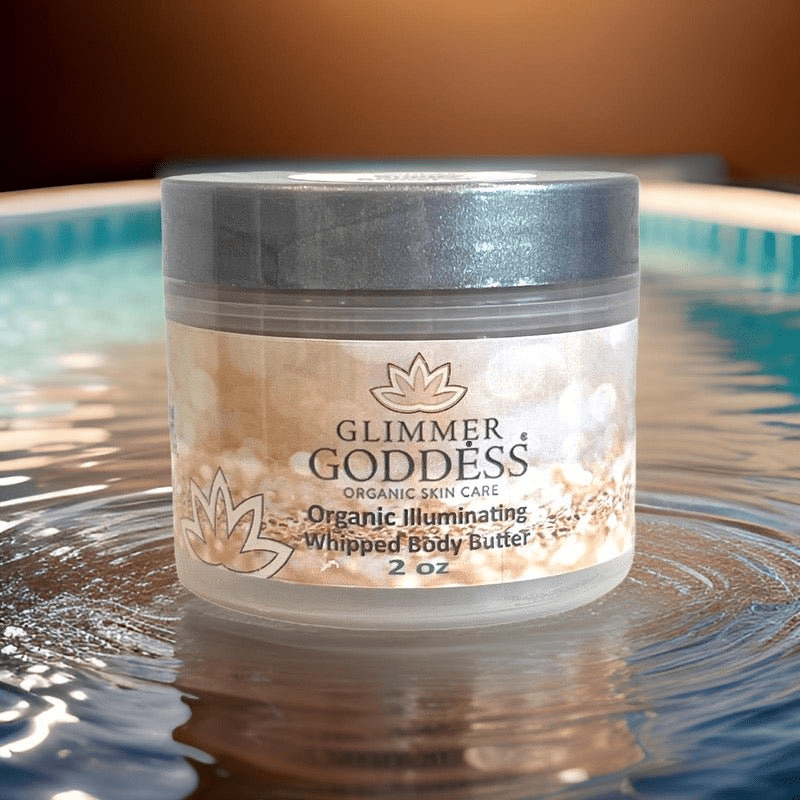Glimmer Goddess Organic Shimmering Whipped Body Butter – Travel - Friendly Radiance - GNS Beauty & Personal Care