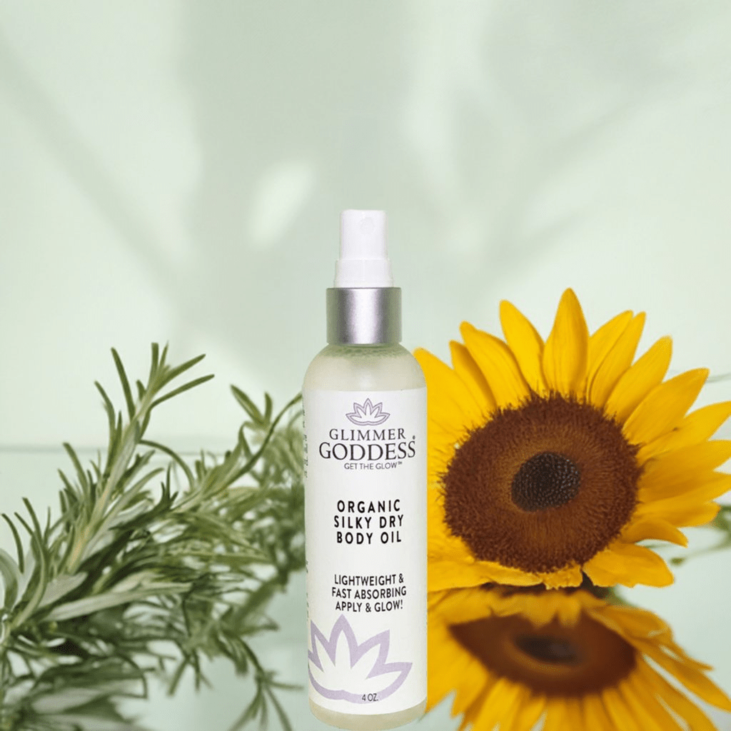 Glimmer Goddess Organic Silky Dry Body Oil - Hydrating & Eco - Friendly (4 oz) - GNS Beauty & Personal Care