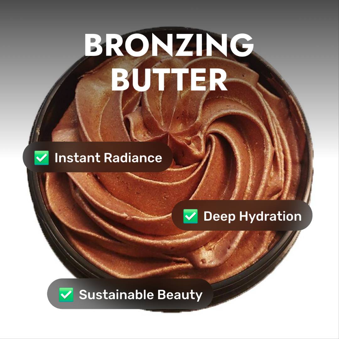 Glimmer Goddess Organic Whipped Bronzing Body Butter – Radiance, Hydration & Sustainable Beauty - GNS Beauty & Personal Care