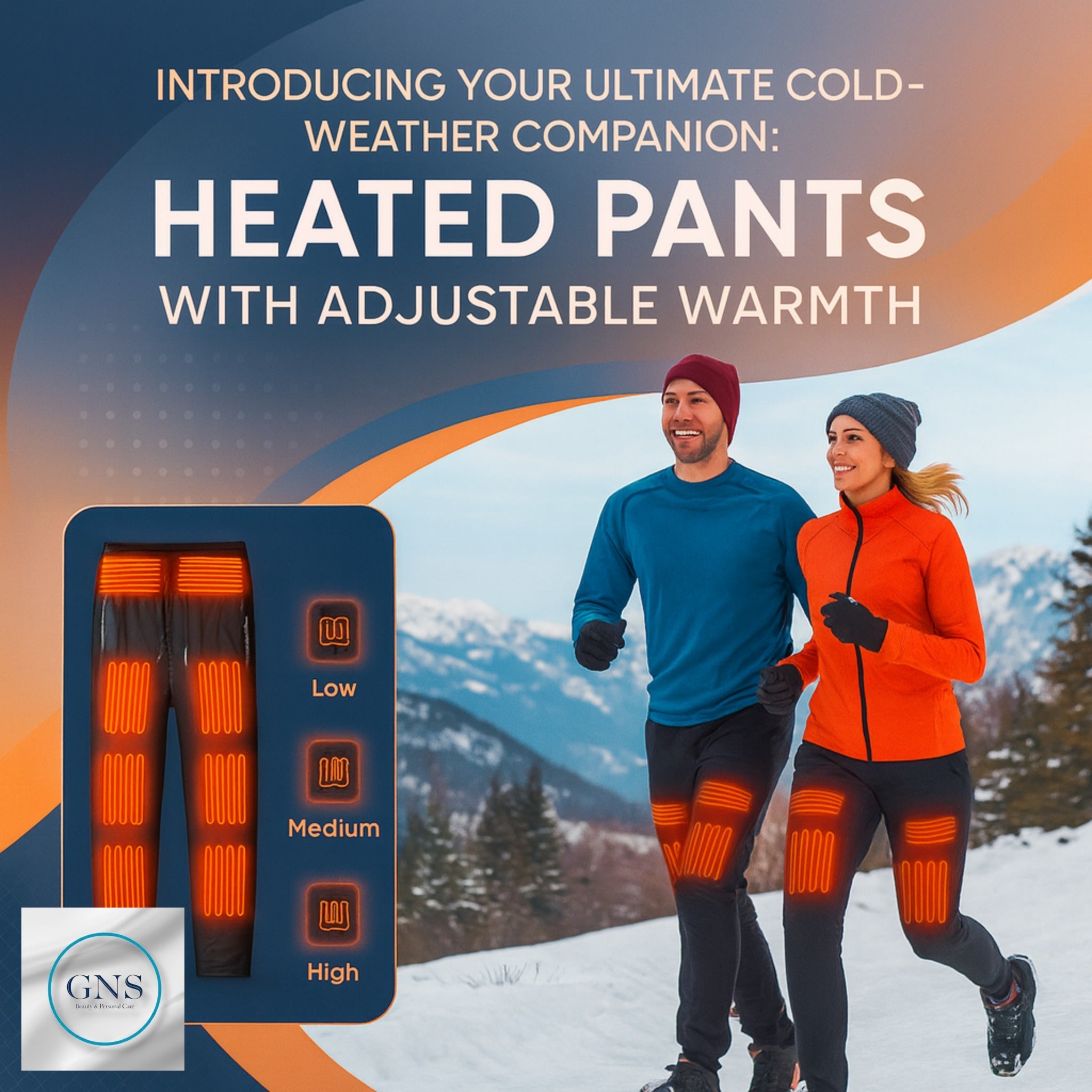 Heated Pants with Adjustable Warmth, Fleece - Lined, Rechargeable - GNS Beauty & Personal Care