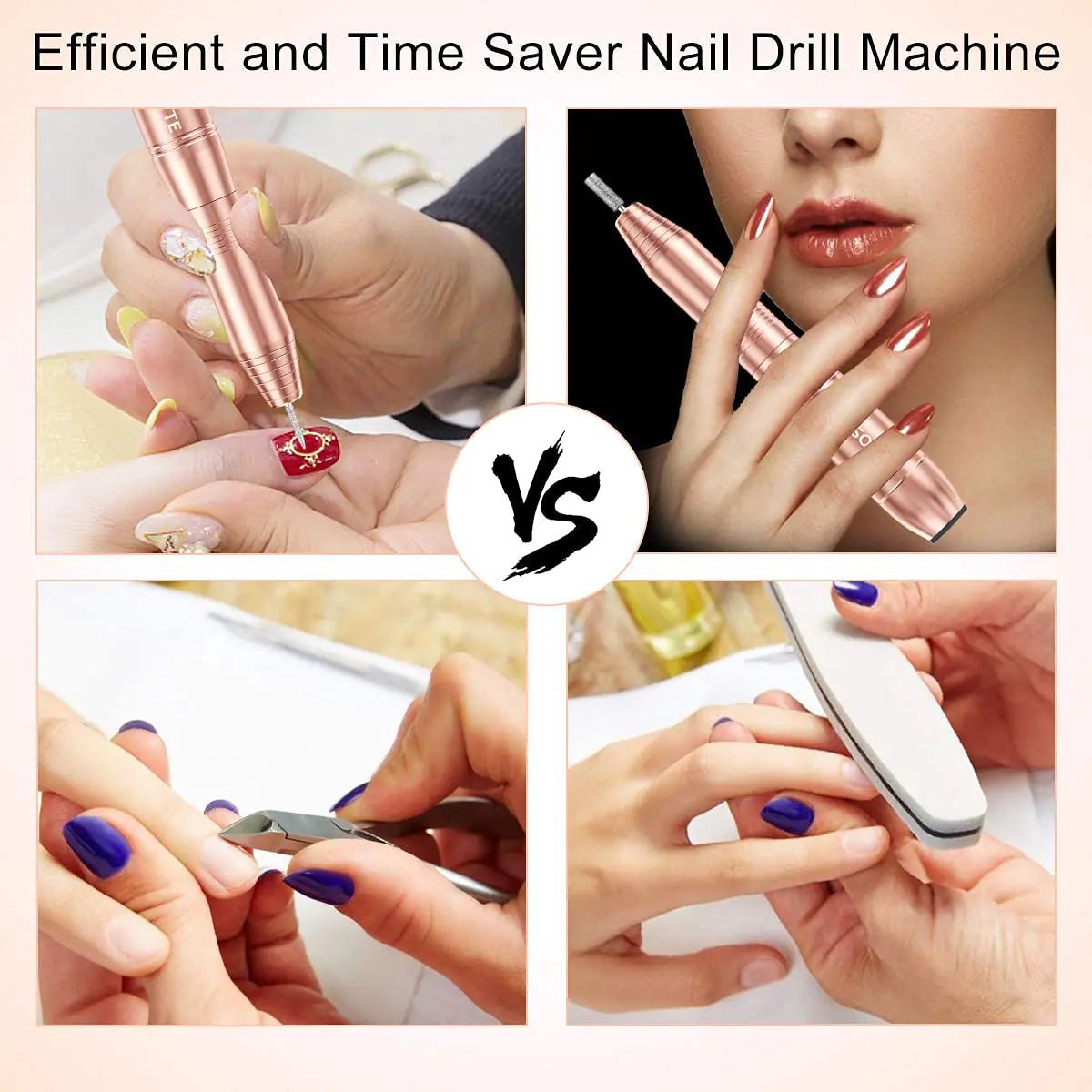High - Performance Home Salon Nail Drill - Gold - GNS Beauty & Personal Care