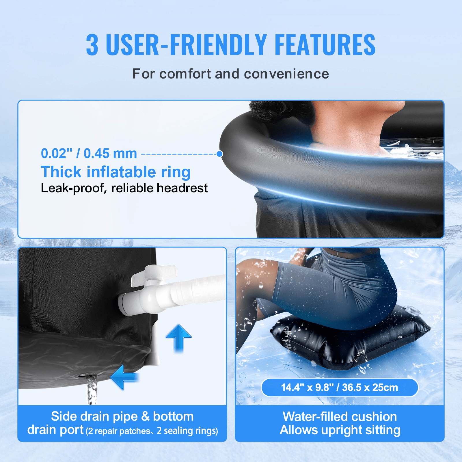 🧊 Inflatable Ice Bath Tub for Athletes – Leakproof Full - Body Cold Therapy for Recovery & Performance - GNS Beauty & Personal Care