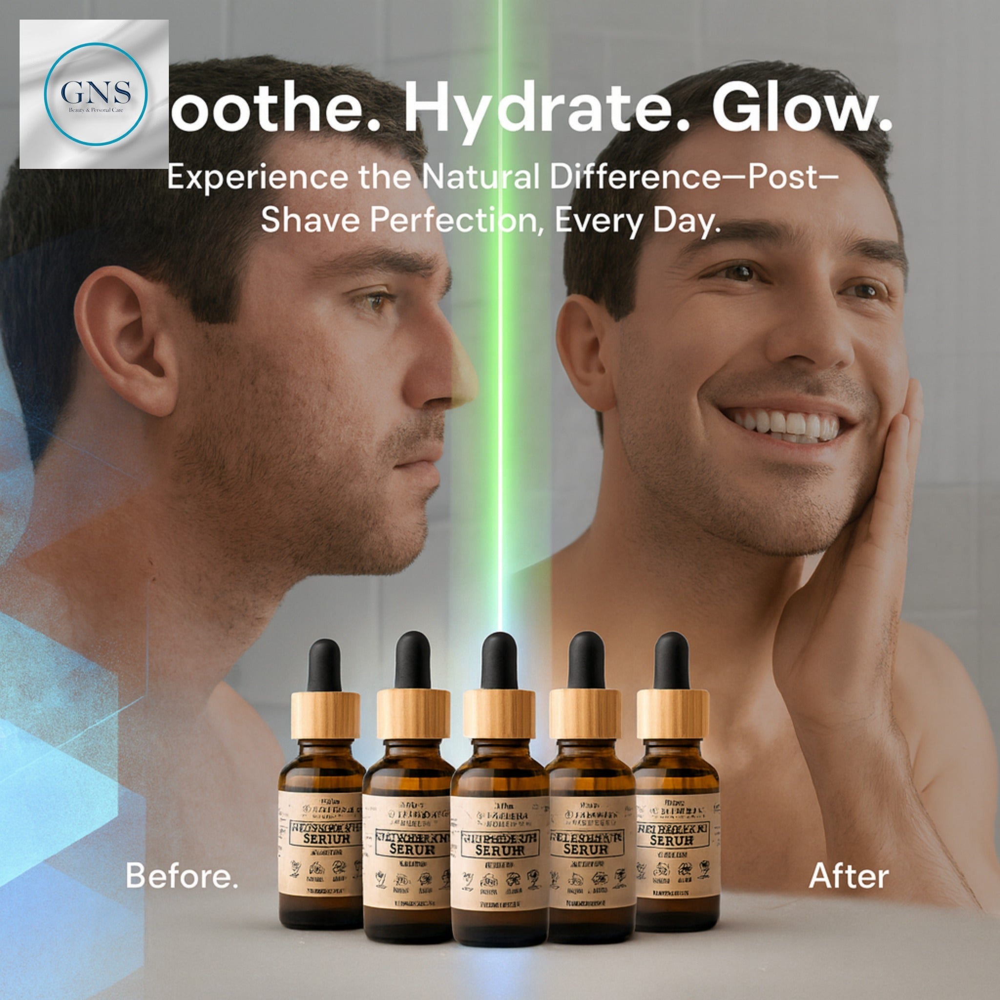 J&L Naturals Aftershave Serum Bundle (5 - Pack) - Anti - Irritation & Natural Hydration - GNS Beauty & Personal Care