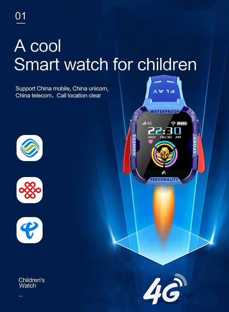 Kids SmartWatch 4G with GPS Tracker, Touch Screen & Camera - GNS Beauty & Personal Care