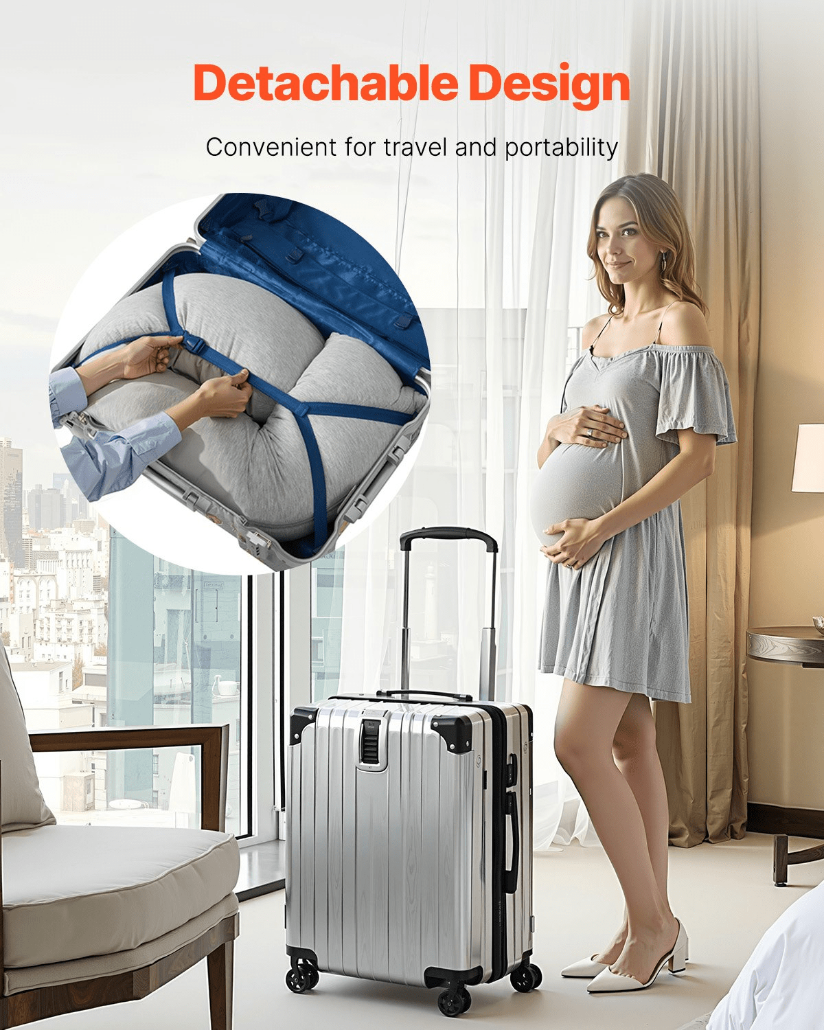 L - Shaped Maternity Pillow – Soft, Breathable Support for Restful Sleep - GNS Beauty & Personal Care