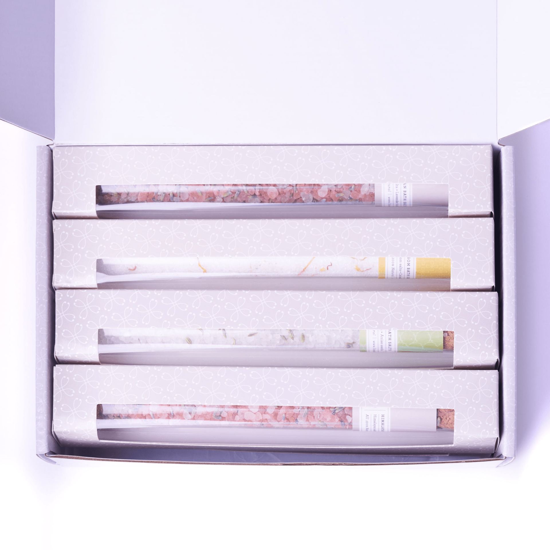 Luxurious Bath Salts Gift Set in 8 Reusable Glass Tubes - GNS Beauty & Personal Care